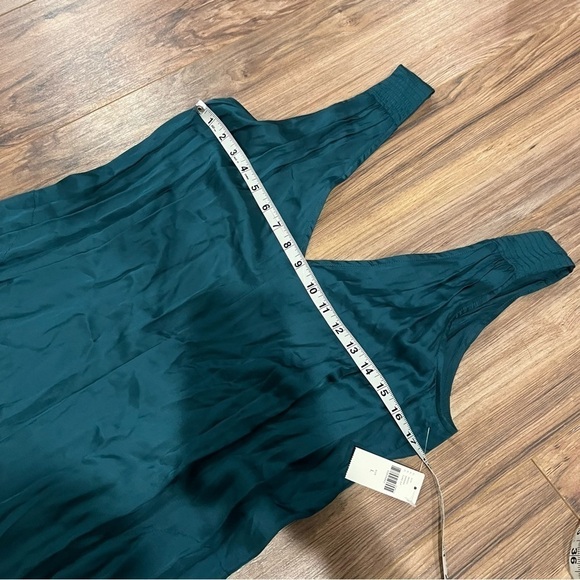 NWT Anthropologie Juniper Dark Turquoise Wide-Leg V-Neck Cut-Out Jumpsuit - Picture 11 of 11